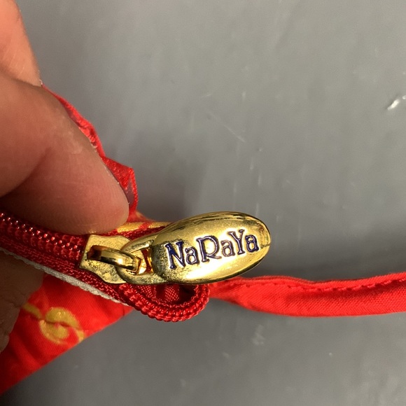 Red Purse with Lucky Gold Dragon Chinese envelope style bag with red strap - Picture 4 of 5